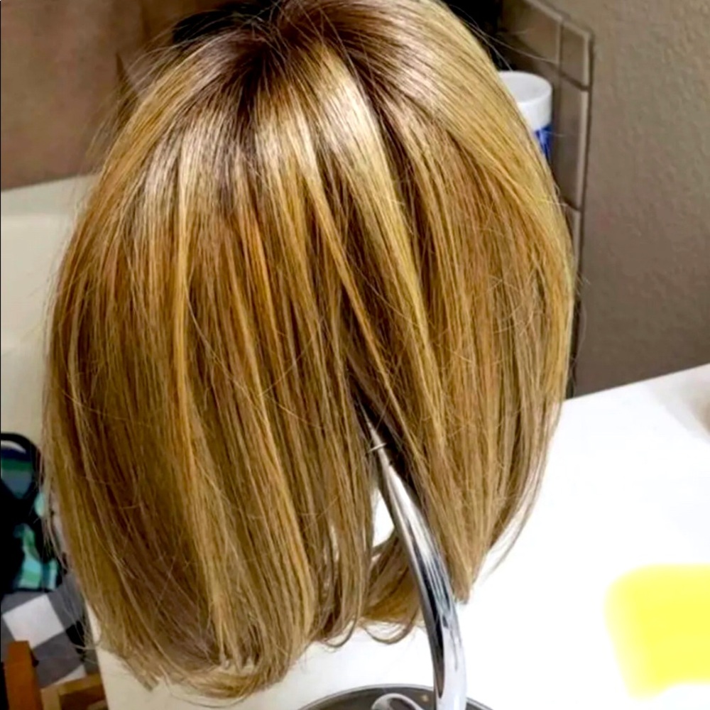 Shaded Mocha 12” hair topper by Jon Renau.
